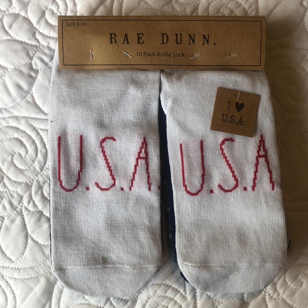 Rae Dunn 10 Pack Ankle Socks